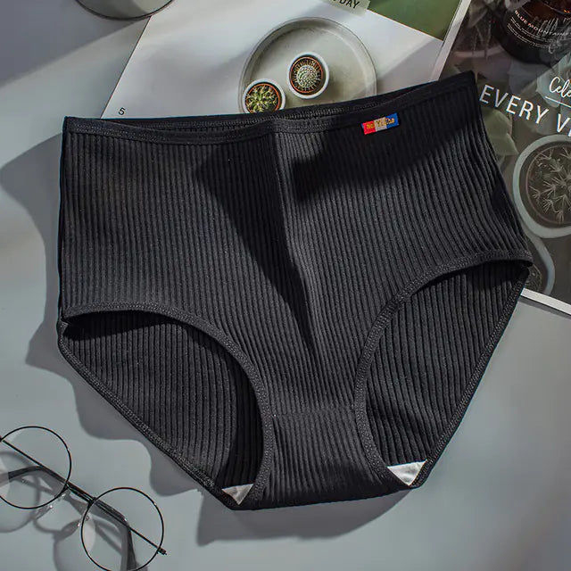 Plus Size Women's High Waist Cotton Seamless Panties