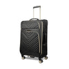 Kenneth Cole REACTION Chelsea Chevron Quilted Luggage Black 24-Inch Checked