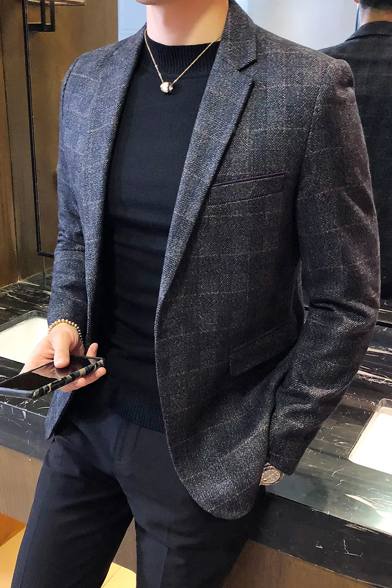 2019 Men's Slim Fit Casual Blazer in Korean Style