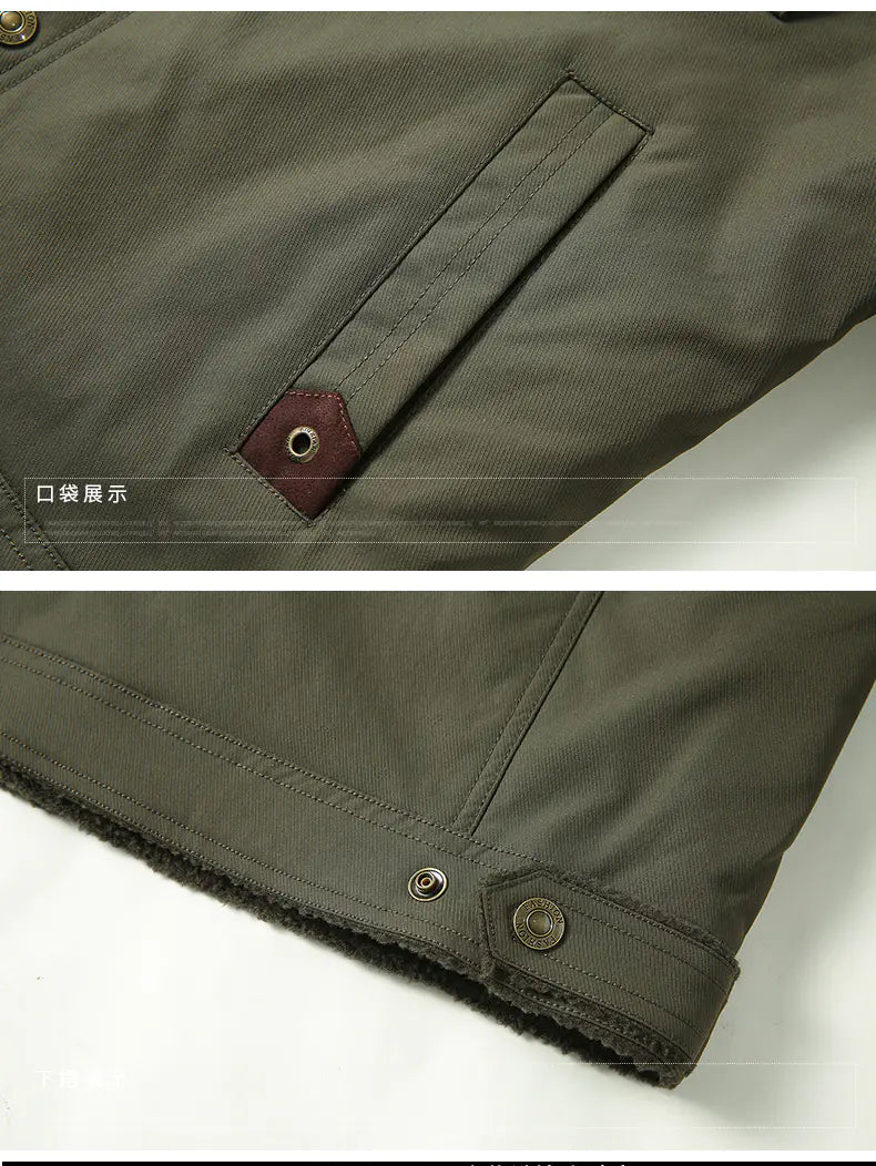 2024 Men's Cotton Padded Winter Parka Jacket