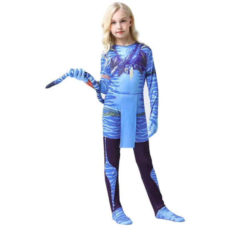 Halloween Cosplay Costume Avatar Adults Kids Bodysuit