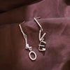 Korean Style LOVE S925 Silver Long Tassel Pearl Earrings