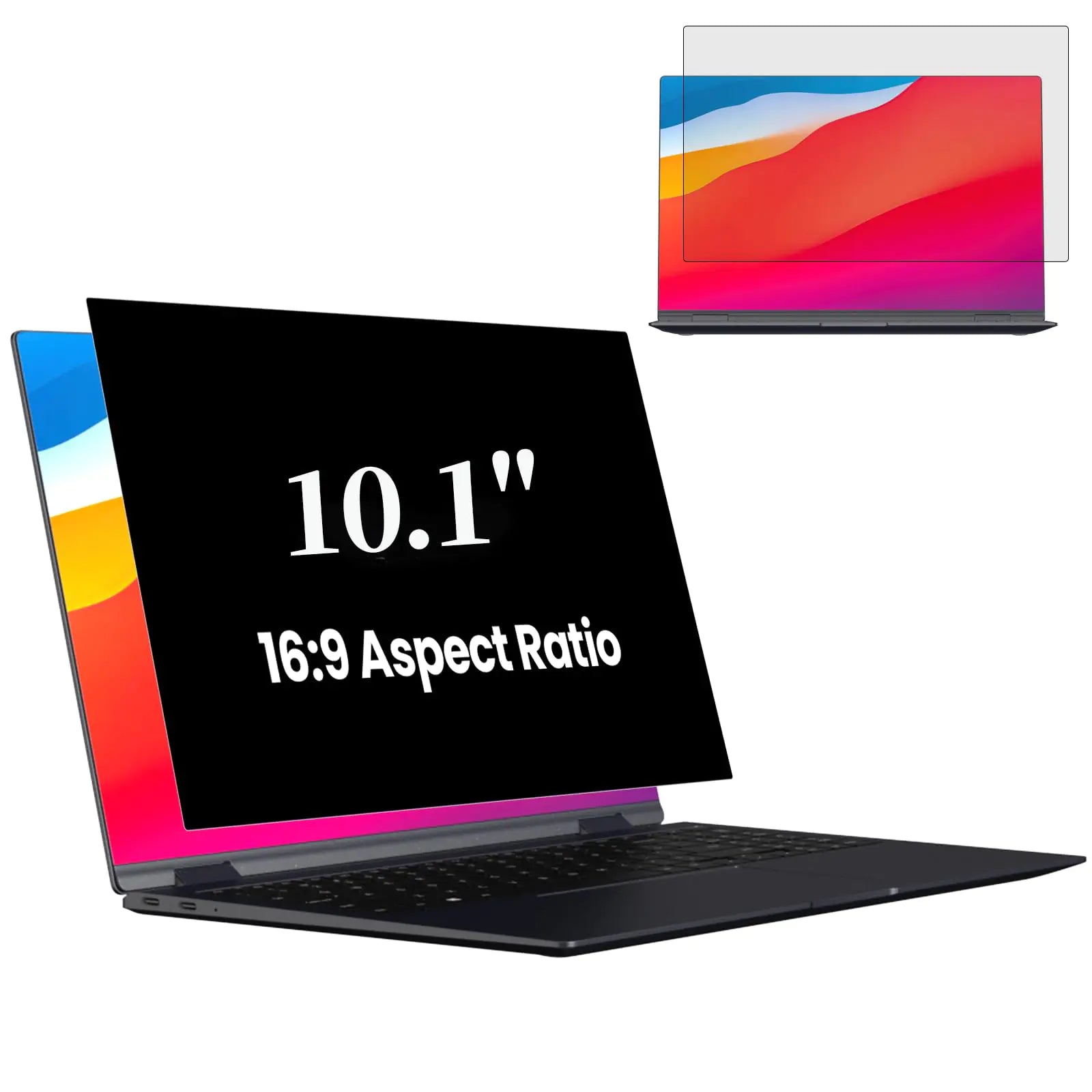 GUDTEKE HD Laptop Privacy Screen 10.1 inch Upgraded Laptop Privacy Screen for 16:9 Widescreen Removable Anti Glare Laptop Screen Cover and Blue Light UV-Blocking Screen Privacy Filter