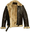 Men RAF Aviator B3 Bomber Real Shearling Sheepskin Leather Jacket (as1 alpha x_l regular regular X-Large)