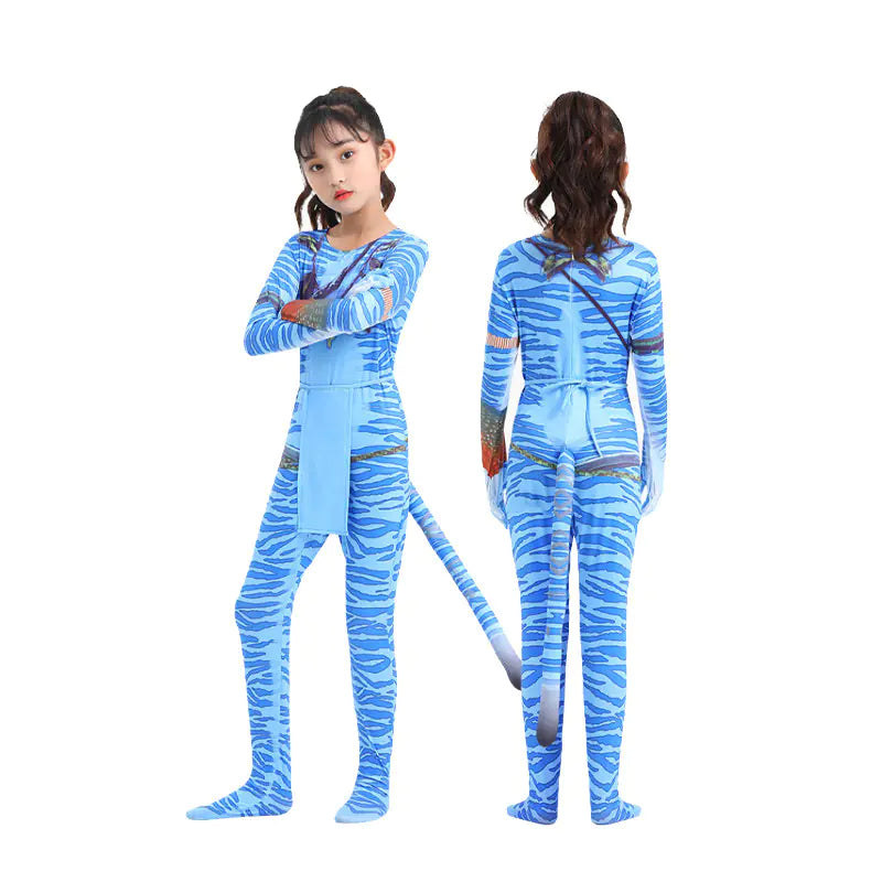 Halloween Cosplay Costume Avatar Adults Kids Bodysuit