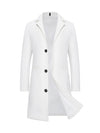 Men's Solid Color Single-Breasted Trench Coat