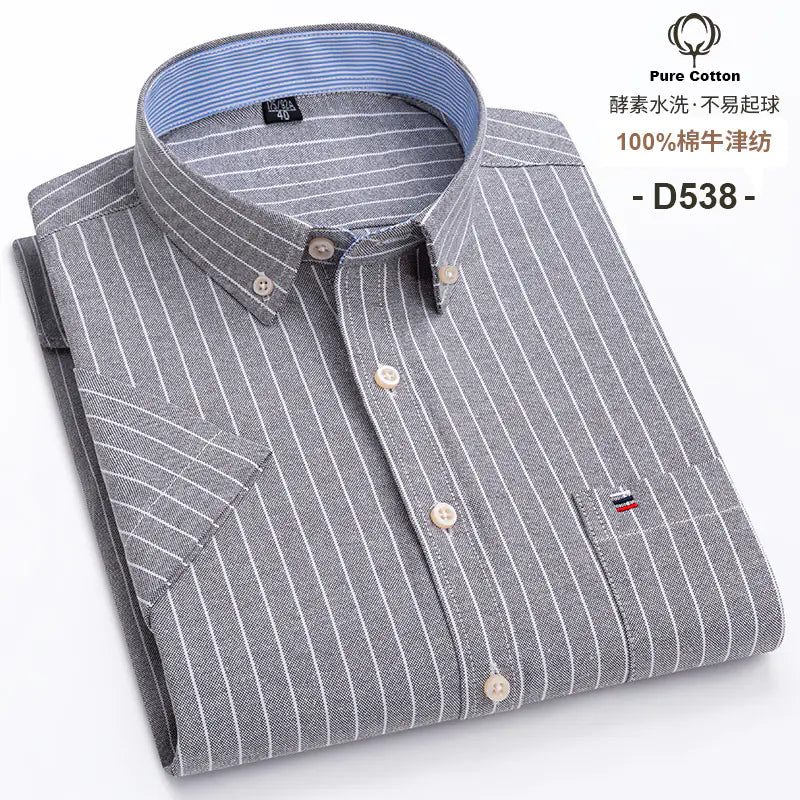 2023 Men's Casual Slim-Fit Short Sleeve Shirt
