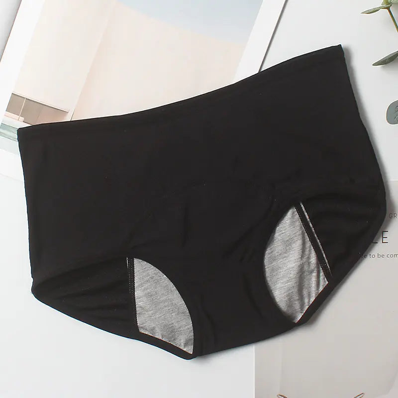 Plus Size Breathable High-Waist Period Panties for Women