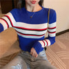 Women's Knit Striped Sweater Top