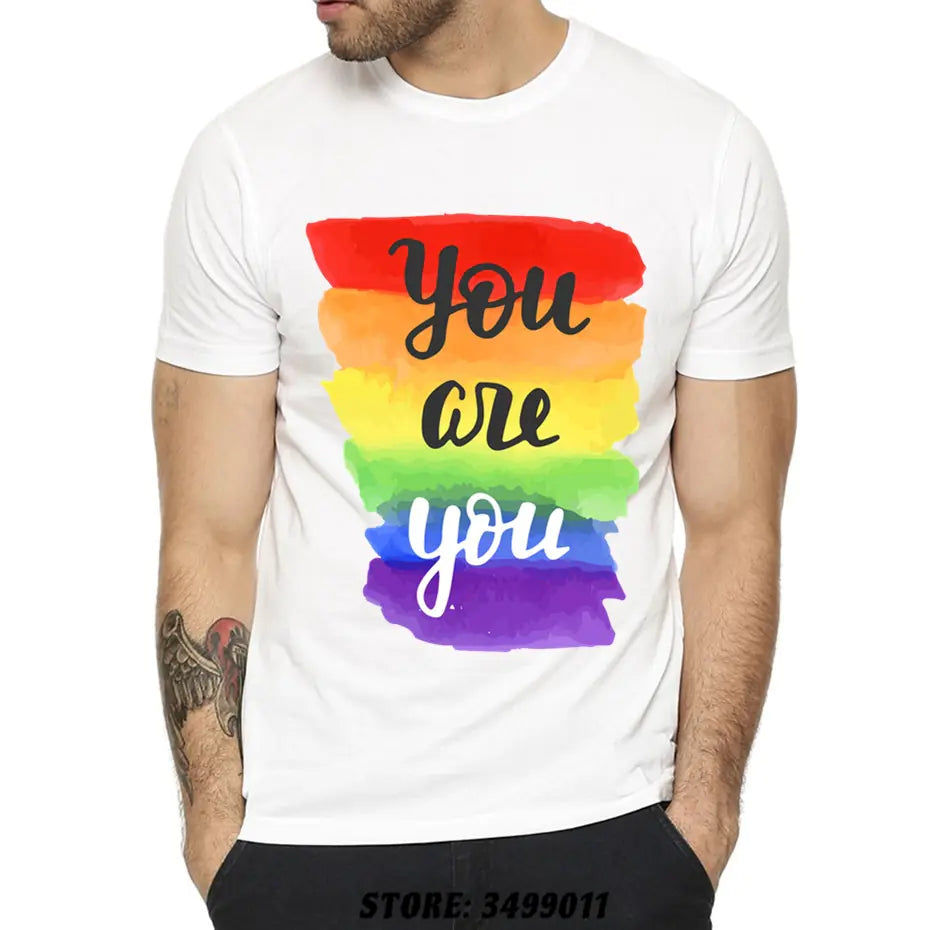 Premium Cotton LGBT Rainbow Graphic T-Shirt for Adults