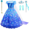 GZ-LAOPAITOU Light Up Princess Costume Princess Dress for Little Girls Halloween Cosplay Christmas Birthday Party Dress Up