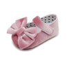 New Velvet Bow Baby Walking Shoes - Non-Slip Design