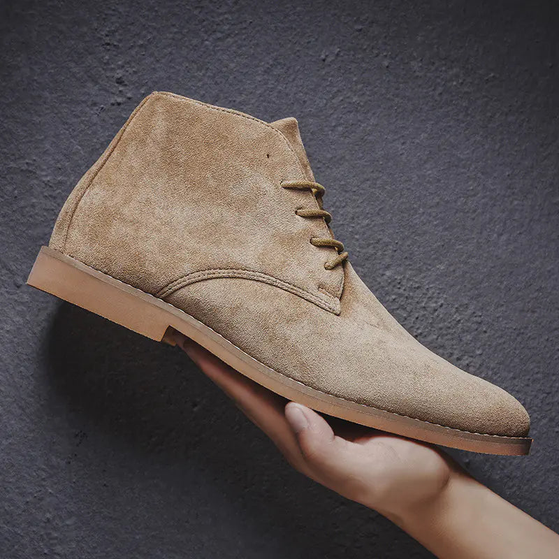 Men's Suede Pointed Toe Martin Boots