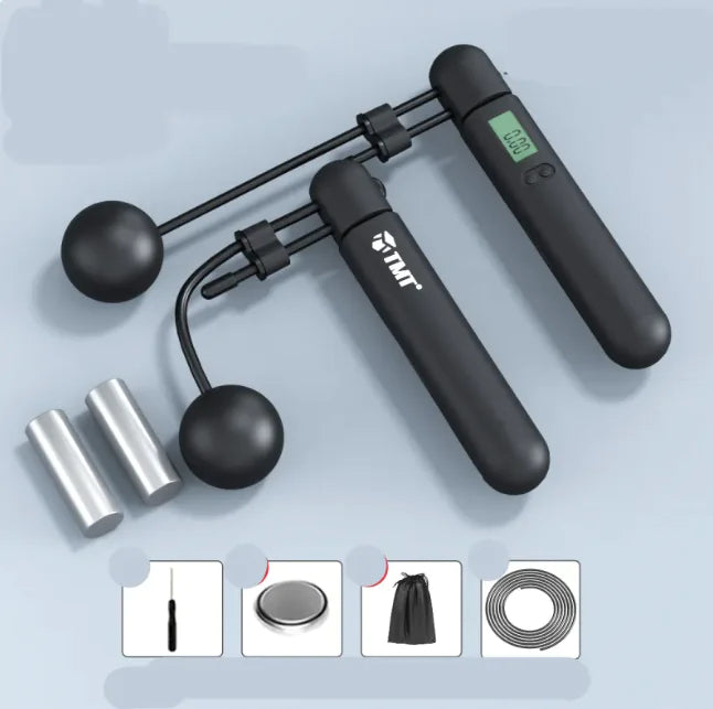 Smart Cordless Skipping Rope with Electronic Counter – Weight-Bearing & Weightless Dual-Use, Steel Wire, Professional Fitness