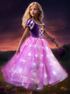 UPORPOR Girls Princess Dress Costume Toddler Halloween Princess Dress Up Clothes Light Up Birthday Party Children Kids Glowing Costume for Christmas Carnival Cosplay140
