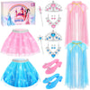 Princess Dress Up Clothes for Little Girls Toddlers Princess Costume Set with Princess Cape Tutu Crown Shoes Play Jewelry Kids Pretend Play & Dress Up Princess Toys & Gifts for Girls Toddlers