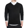 Men's Solid Color V-Neck Knit Sweater (Pullover Style)