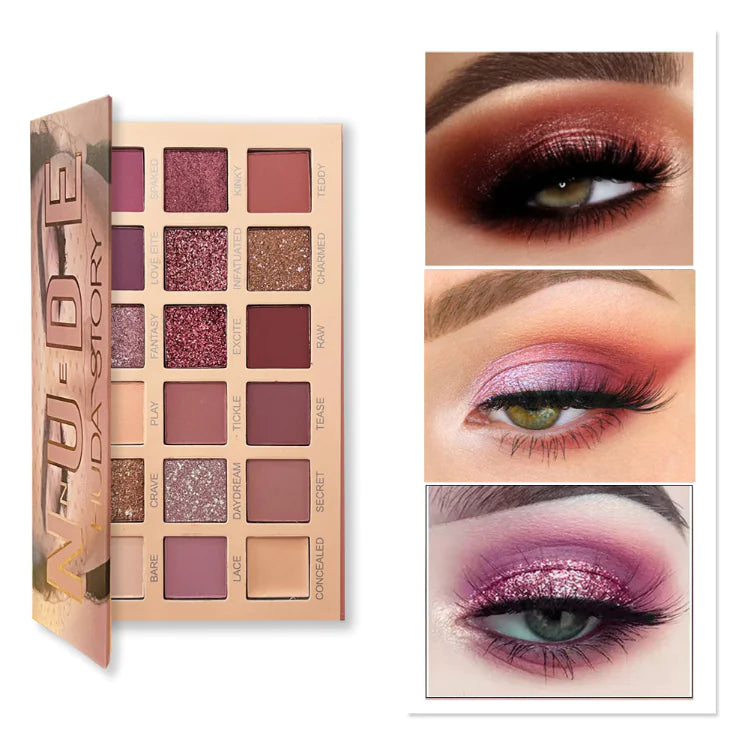 Desert Rose Eyeshadow Palette - 18 Earthy Shades