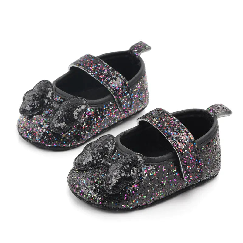 Shiny Baby Princess Shoes with Soft Non-Slip Sole