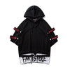 BF Loose-Fit Short Sleeve T-Shirt with Hooded Design