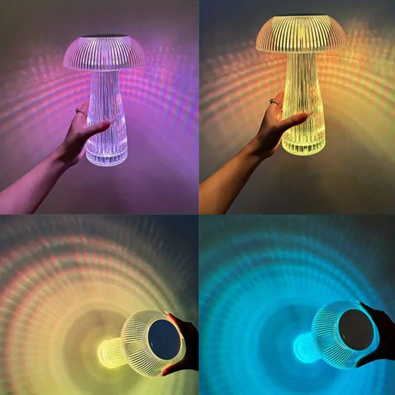 16 Color RGB Crystal Table Lamp - Touch USB Night Light