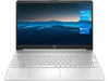 HP 15 Notebook 15.6" HD Screen Laptop Intel Core i3-1115G4 8GB DDR4 RAM 128GB SSD Webcam HDMI Wi-Fi Windows 11 Home Natural Silver