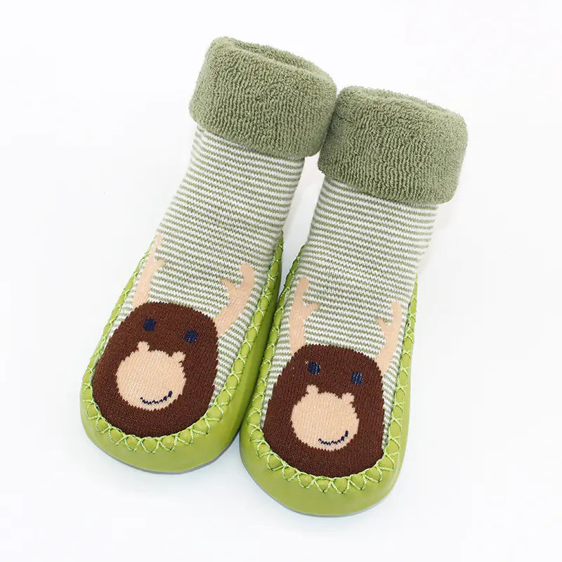Cartoon Non-Slip Soft Sole Baby Toddler Shoes & Socks