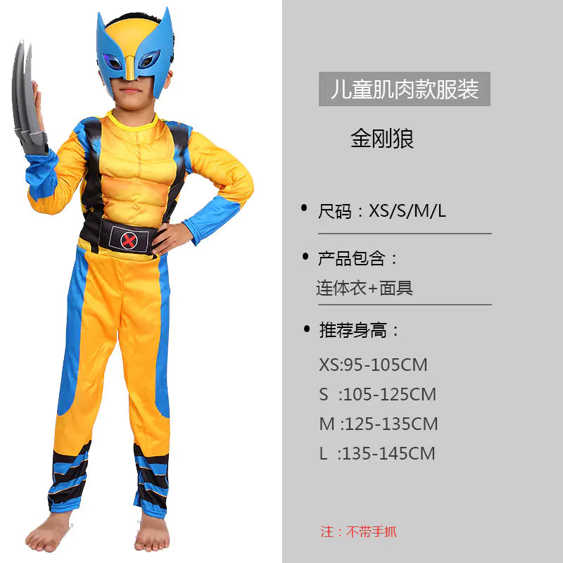 Cosplay Costume Set: Captain America, Hulk, Iron Man, Batman, Spider-Man, Flash