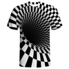 QiErDesign White Black T-Shirts for Men Boys 3D Printed T-Shirts Short Sleeve Graphic Tees Shirt