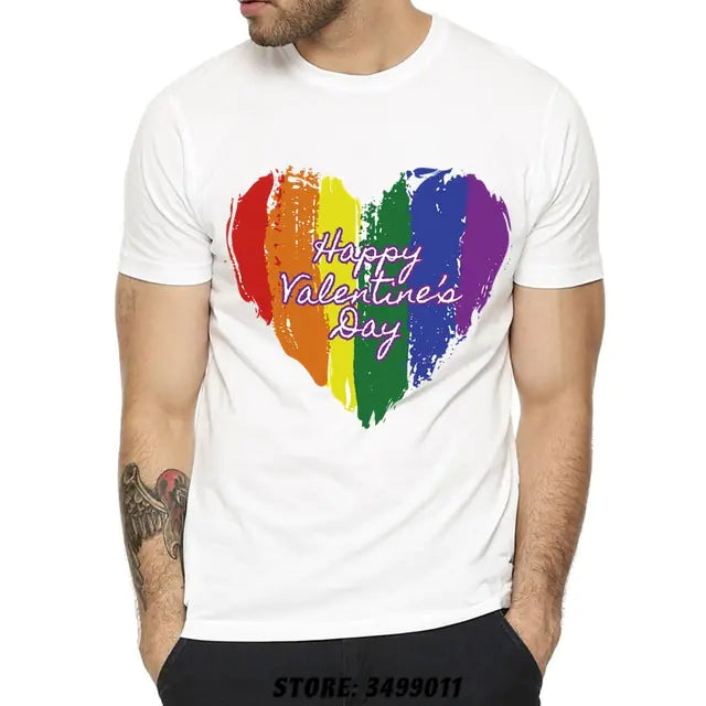 Premium Cotton LGBT Rainbow Graphic T-Shirt for Adults