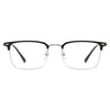Cyxus Men Blue Light Blocking Glasses Half Rimless Computer Gaming Glasses Square Fashion Glasses for Men Black Silver 8217