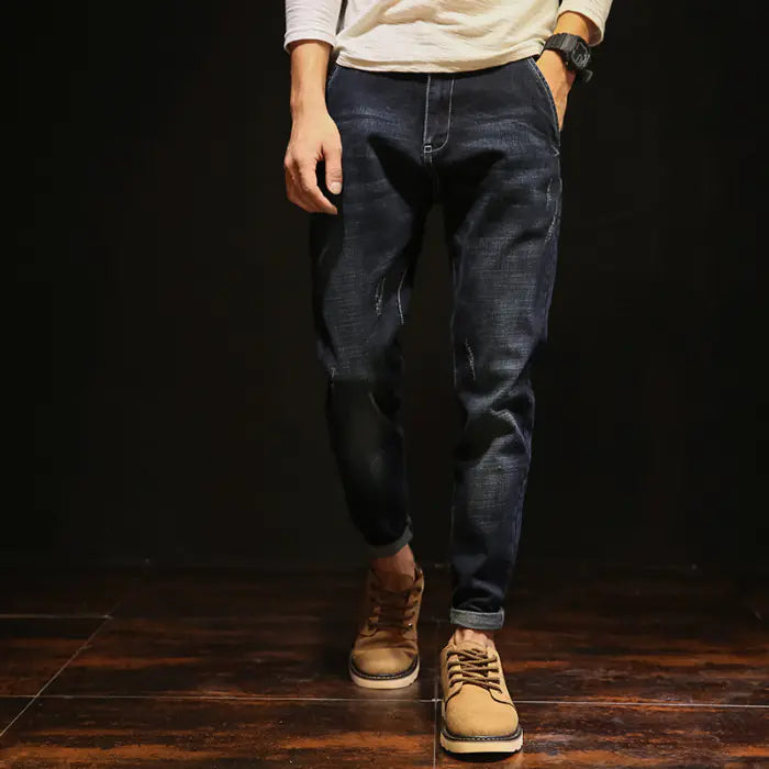 2020 Korean Style Men's Slim Fit Spring Jeans