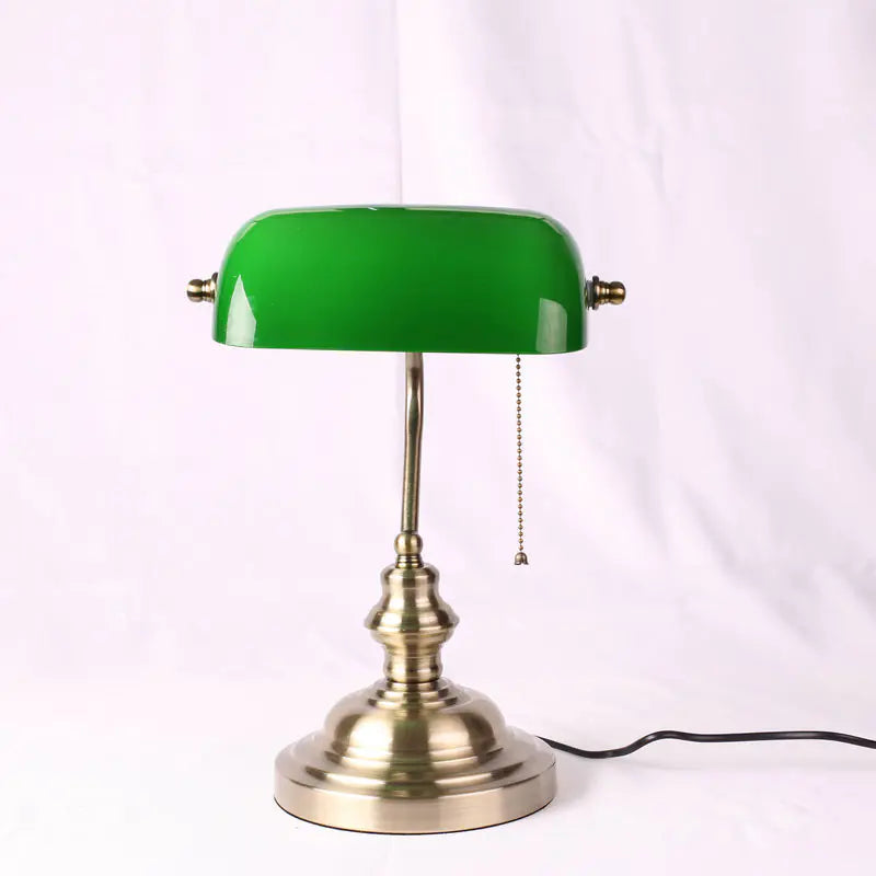 Vintage Bank Table Lamp, Decorative Table Lamp