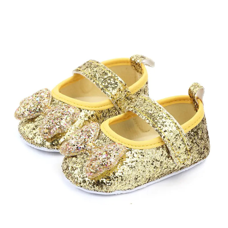 Shiny Baby Princess Shoes with Soft Non-Slip Sole