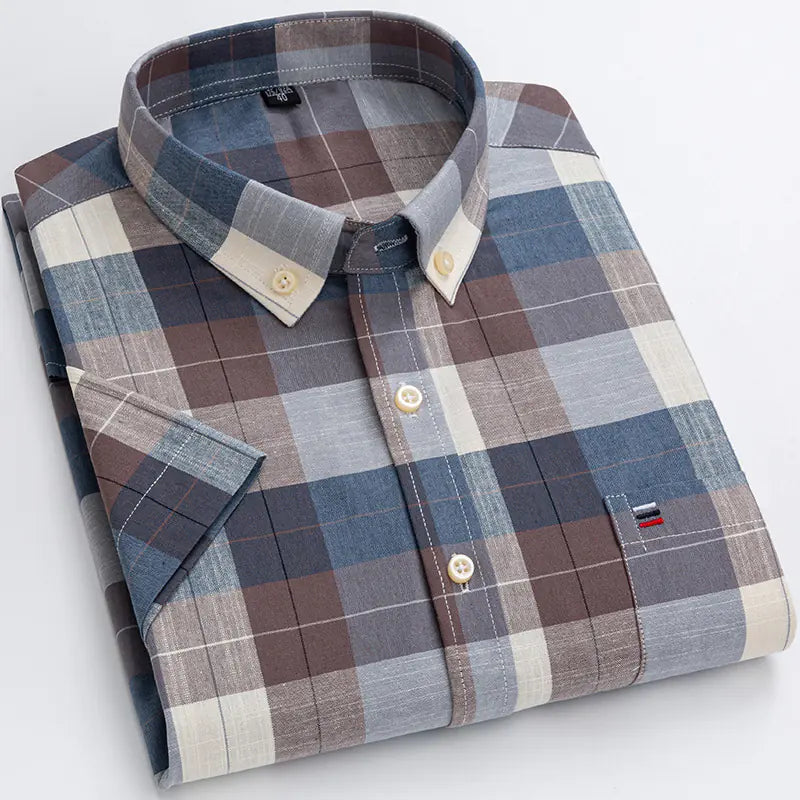 2023 Men's Casual Slim-Fit Short Sleeve Shirt