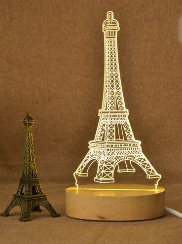 3D Acrylic Christmas Tree Table Lamp for Bedroom