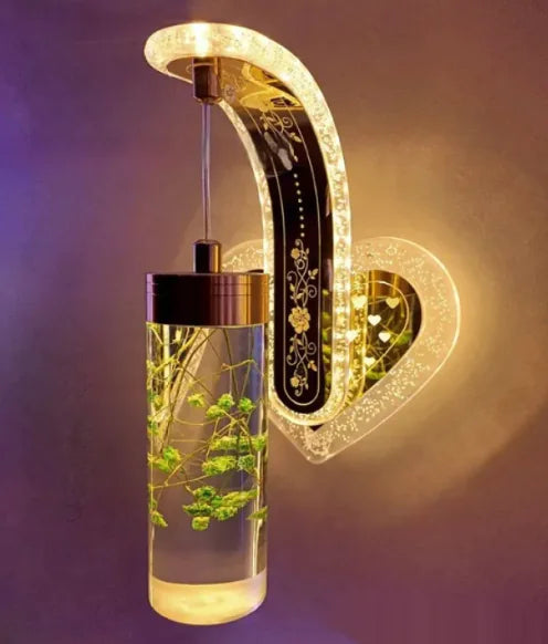 Oval Acrylic Crystal Hanging Wall Lamp