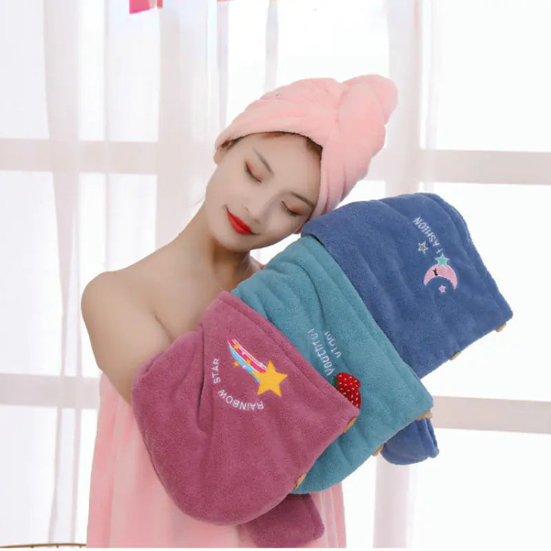 Magic Microfiber Shower Cap for Quick Drying Hair