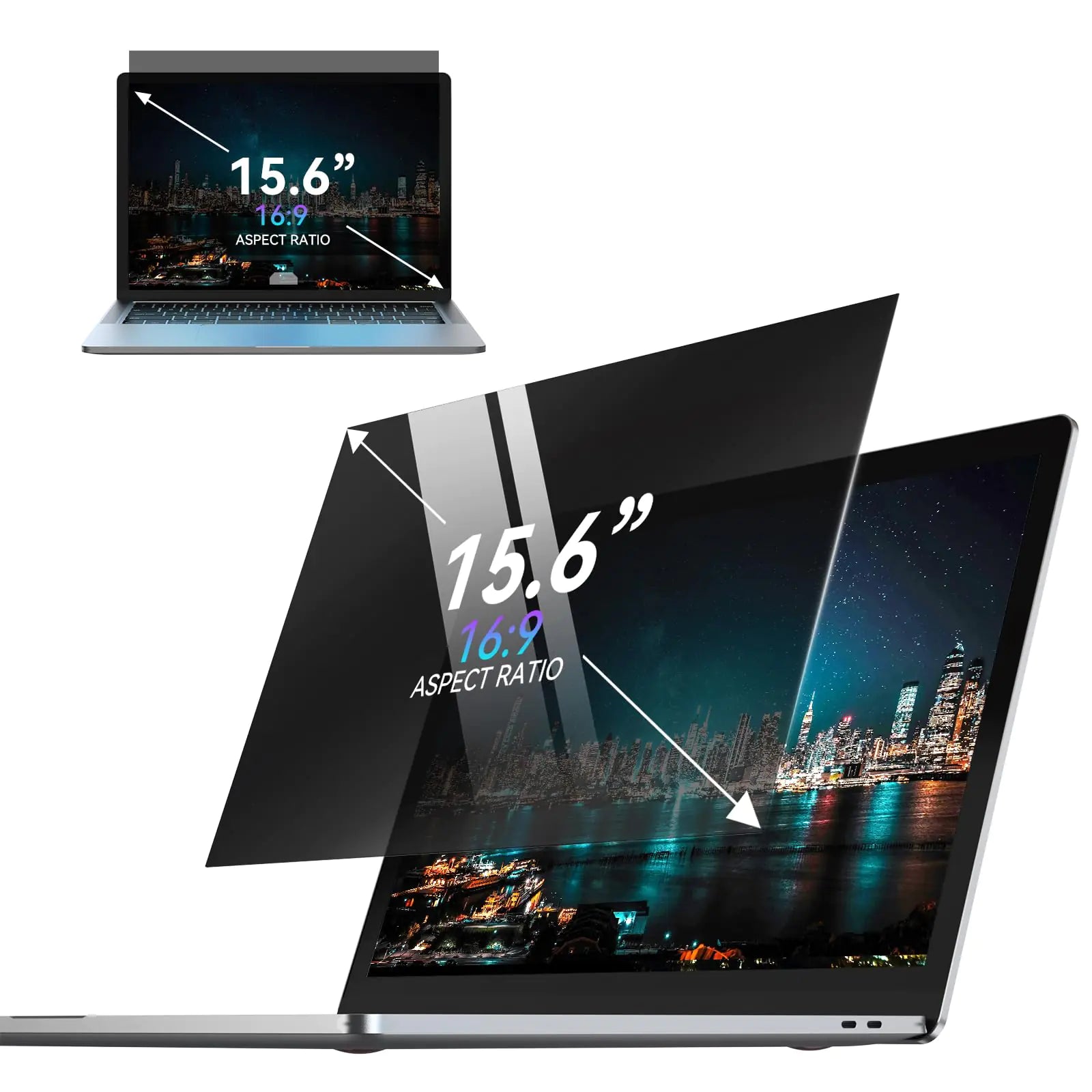 Laptop Privacy Screen 15.6 Inch Removable 16:9 Aspect Privacy Filter Screen Protector for 15.6 Inch Laptop Privacy Screen Anti Peeping