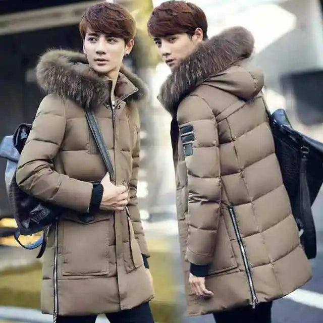 Men's Plus Size Waterproof Hooded Winter Parka Jacket