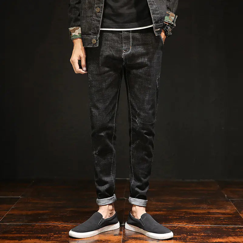 2020 Korean Style Men's Slim Fit Spring Jeans