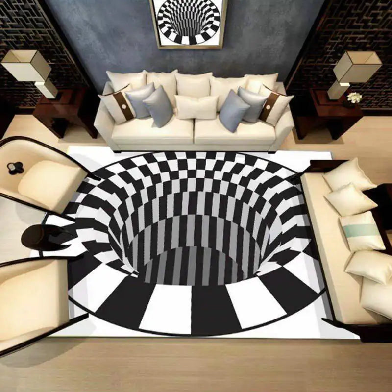 3D Glare Effect Pattern Carpet for Living Room & Bedroom