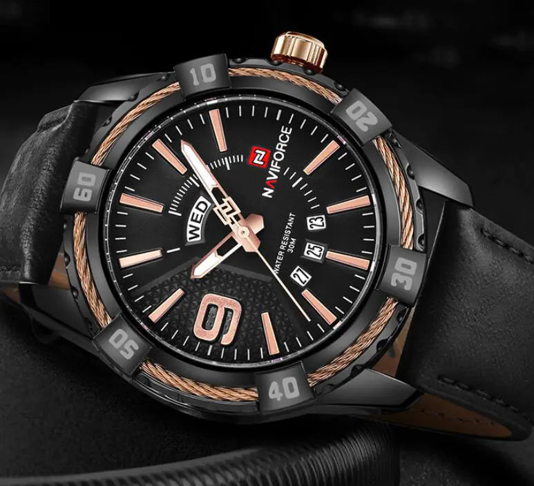 Men's Quartz Watch - Stylish Weekly Design