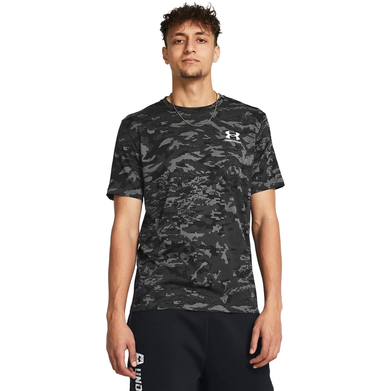 Under Armour Mens Standard ABC Camo Short Sleeve Castlerock/White