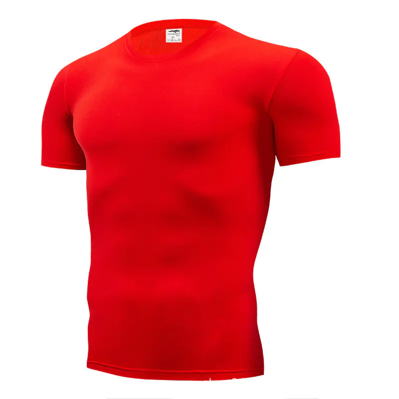 Solid Color Slim Fit Crew Neck T-Shirt