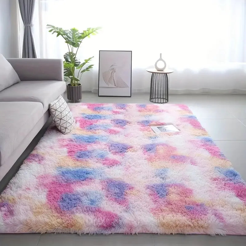 Colorful Fluffy Shaggy Rug for Living Room Comfort