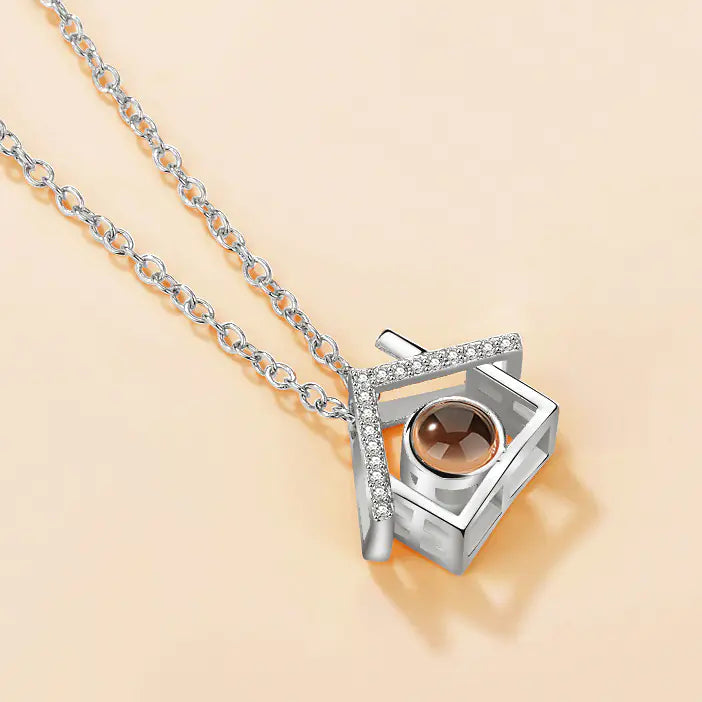 Love Memory Projection Necklace - I Love You in 100 Languages