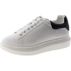 Steve Madden Womens Glacer Sneaker White/Black 7