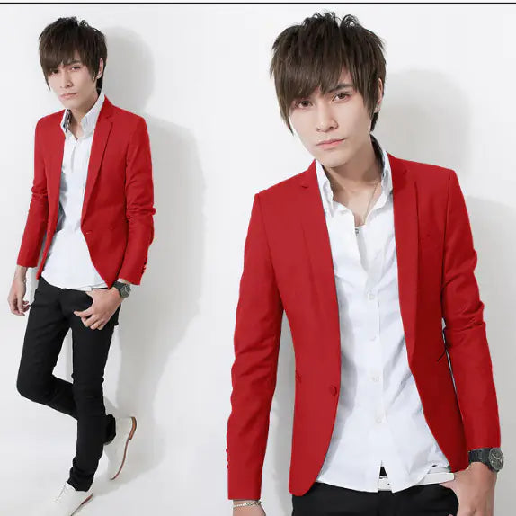 Men's Korean Slim Fit Blazer Casual Jacket