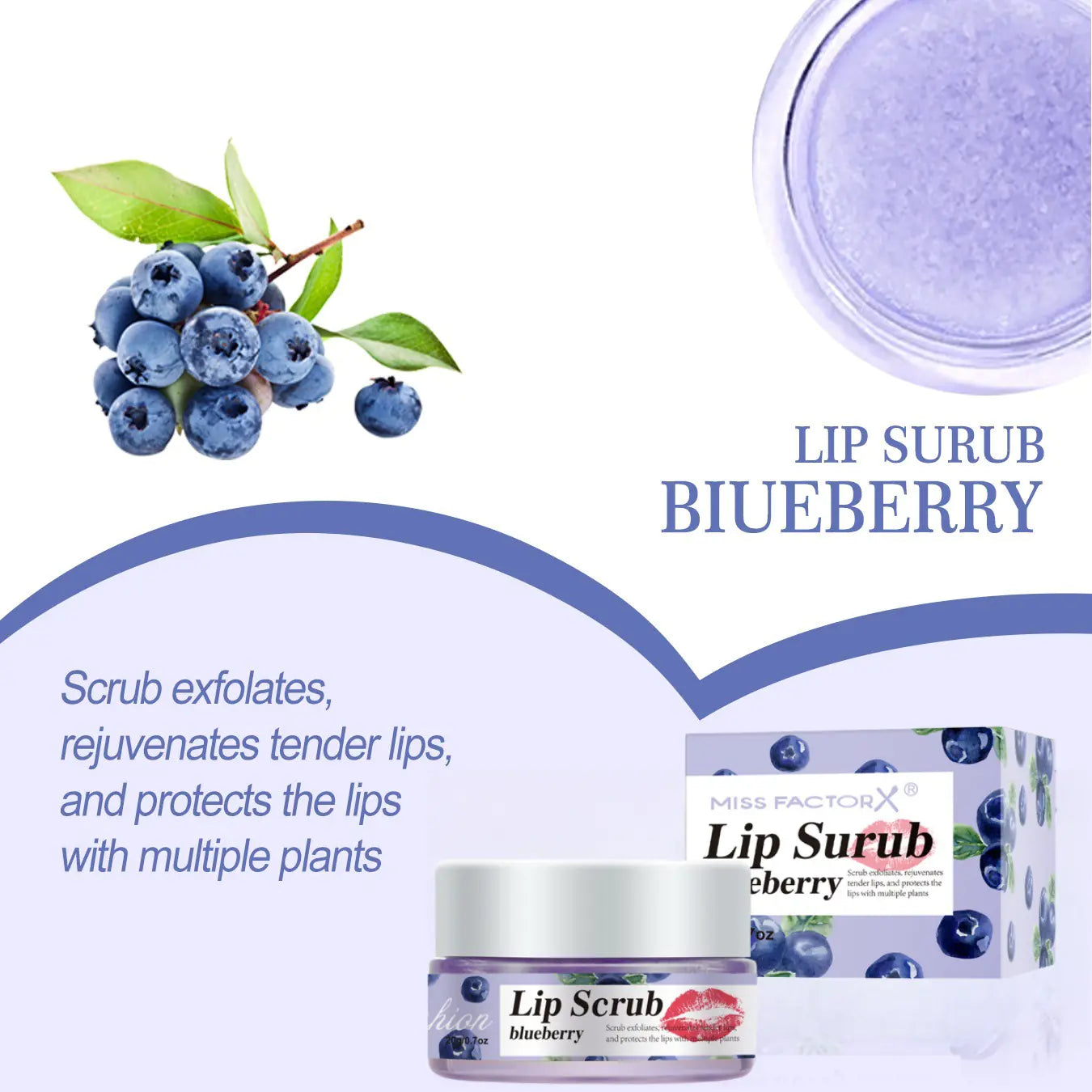 Gentle Lip Scrub for Nourishing and Smoothing Lips 20g